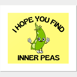 I Hope You Find Inner Peas | Cute Peas Pun Posters and Art